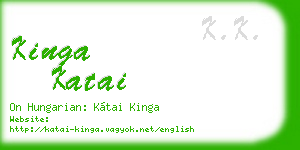 kinga katai business card